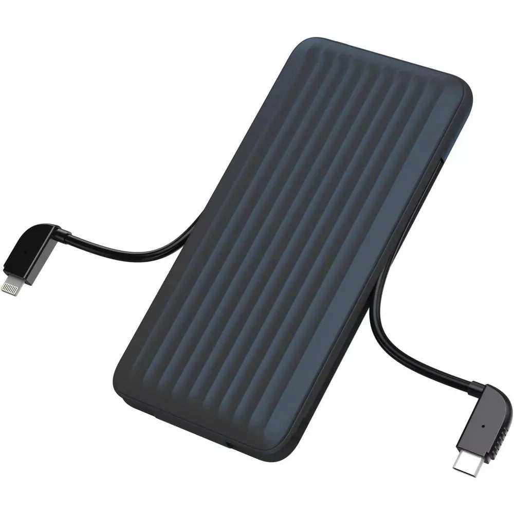15000mAh Built-in Dual Cables Portable Power Bank
