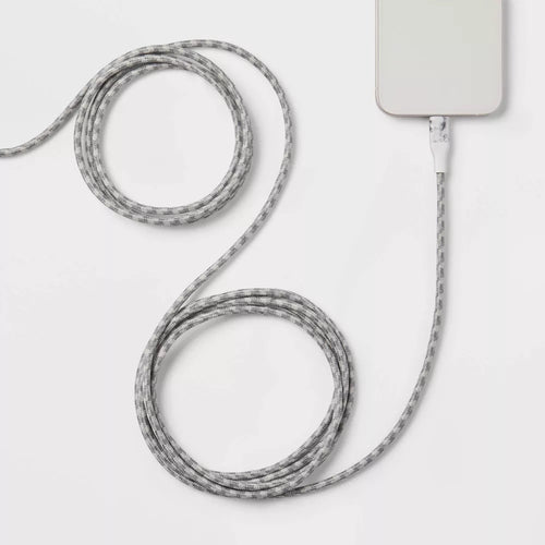 10ft Nylon Braided USB-C to Lightning Charging & Data Sync Cable