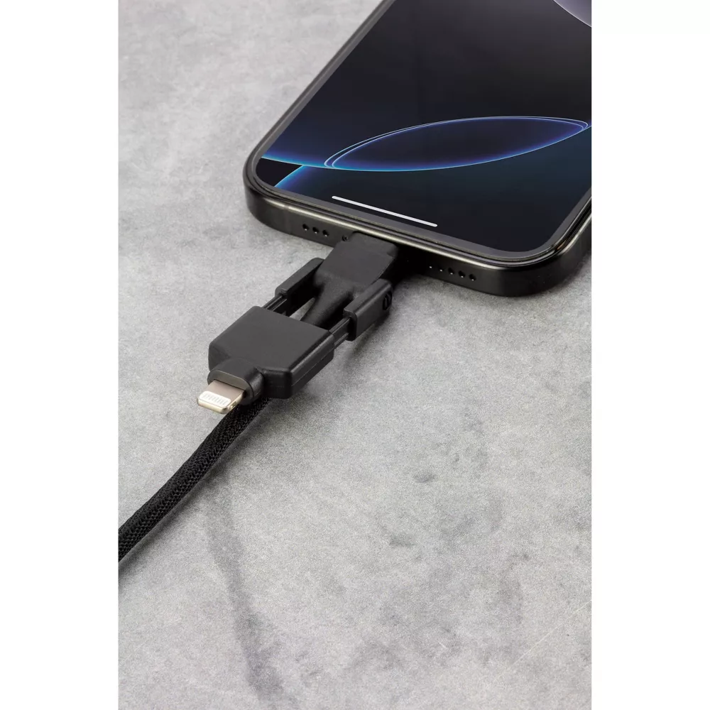 4ft Braided 2-in-1 USB-C to USB-C / Lightning Fast Charging & Data Sync Cable