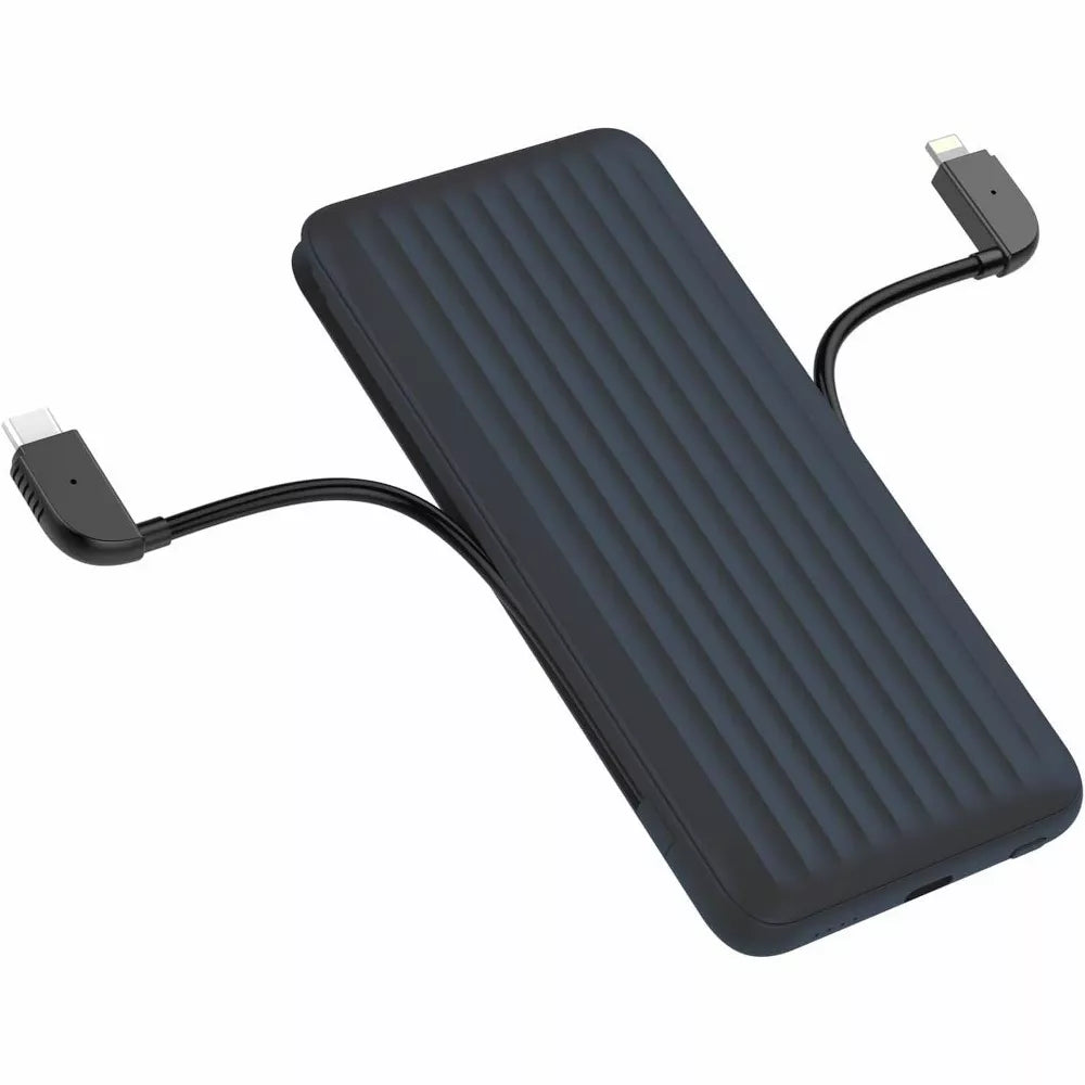 15000mAh Built-in Dual Cables Portable Power Bank