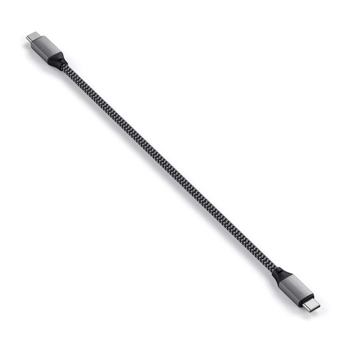 10in Nylon Braided USB-C to USB-C 100W Fast Charging & Data Sync Short Cable