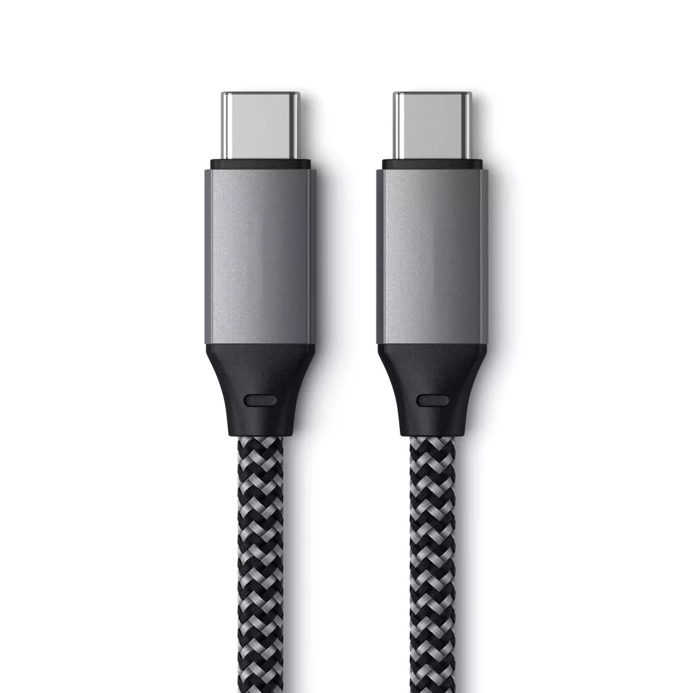 10in Nylon Braided USB-C to USB-C 100W Fast Charging & Data Sync Short Cable